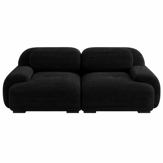 Canapé causeuse avec accoudoirs incurvés