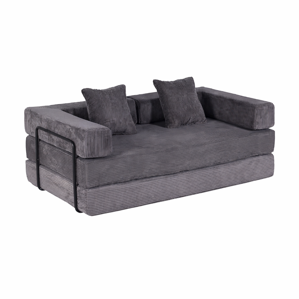 Canapé-lit convertible en velours côtelé