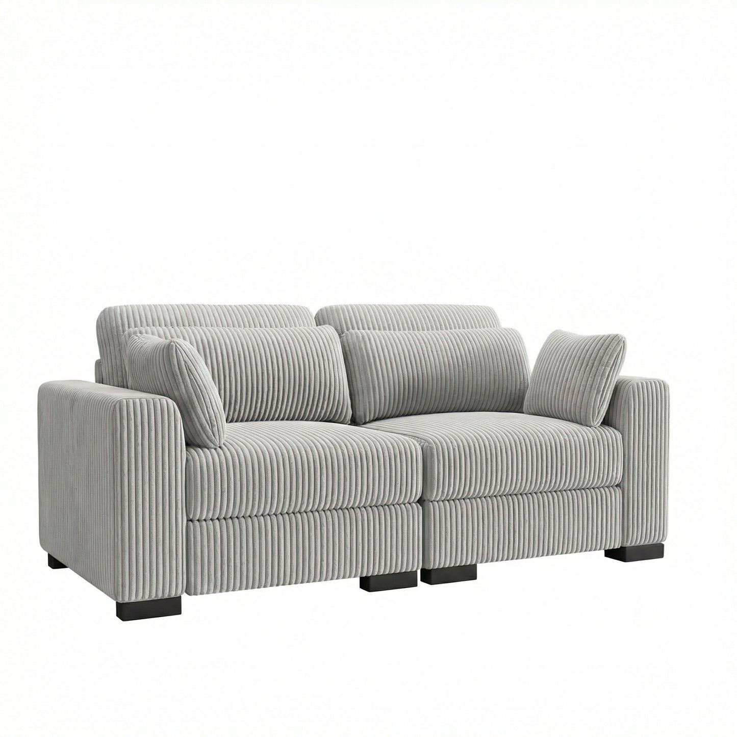Canapé modulable en velours côtelé