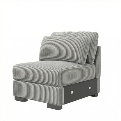 Canapé modulable en velours côtelé