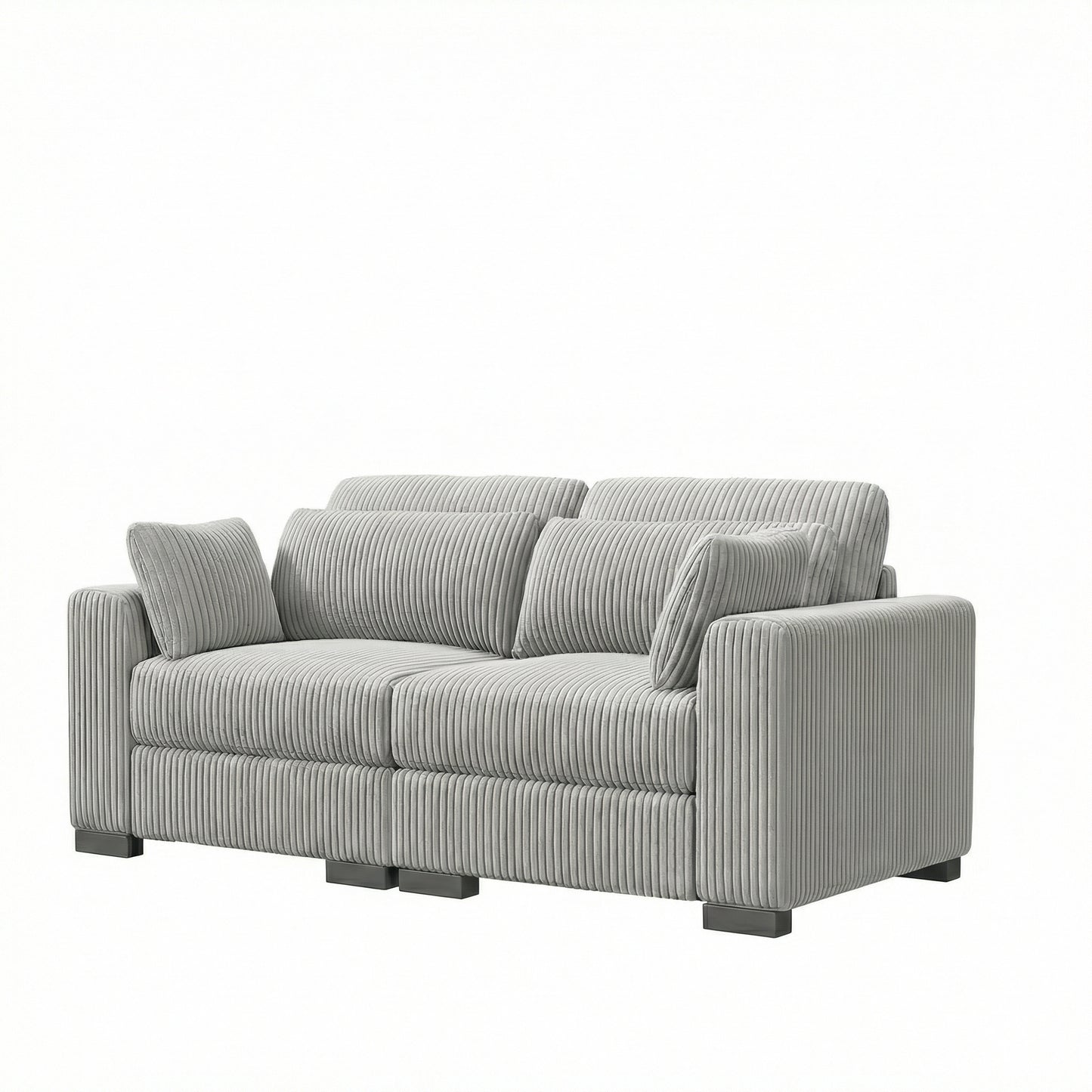 Canapé modulable en velours côtelé